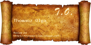 Thomasz Olga névjegykártya